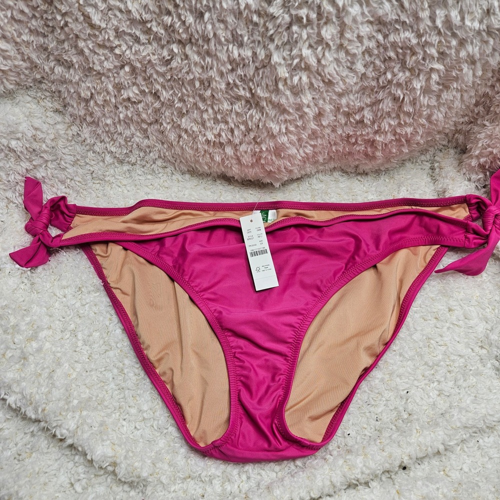 J. Crew Bow Tie Side Tie Full‎ Coverage Bikini Bottoms NWT sz 3x